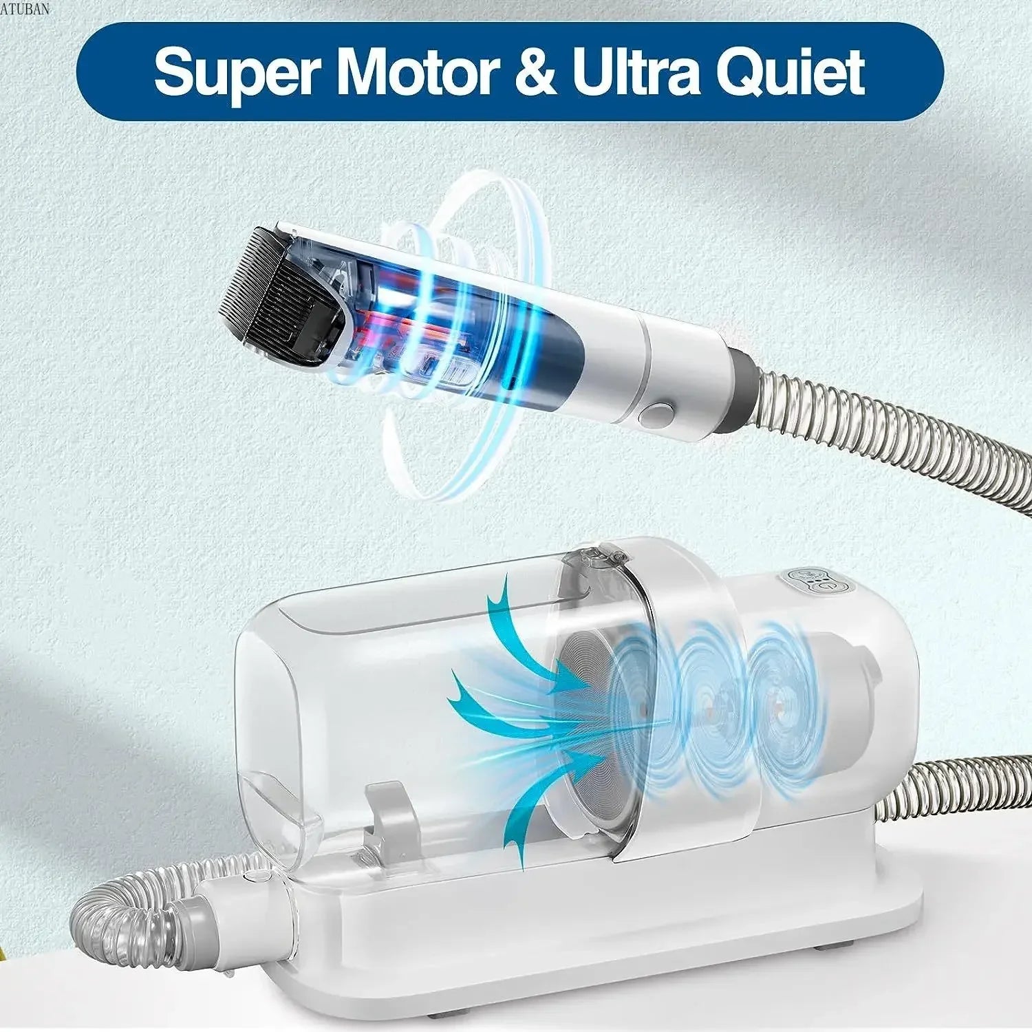 Pet Hair Vacuum & Grooming Kit