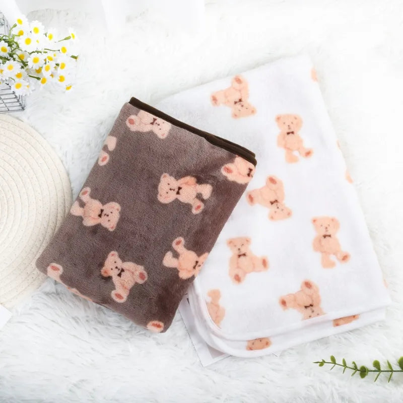 Cozy Paw Print Pet Blanket